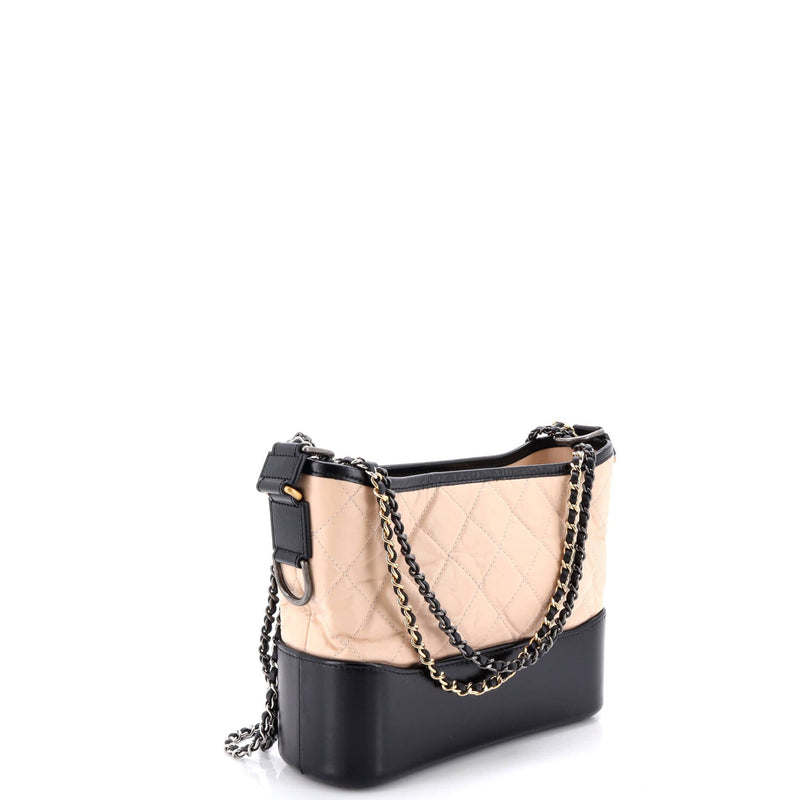 Gabrielle Hobo With Logo Handle Quilted