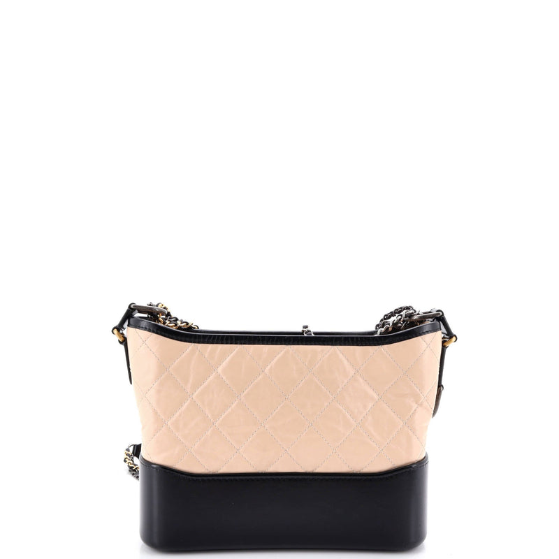 Gabrielle Hobo With Logo Handle Quilted