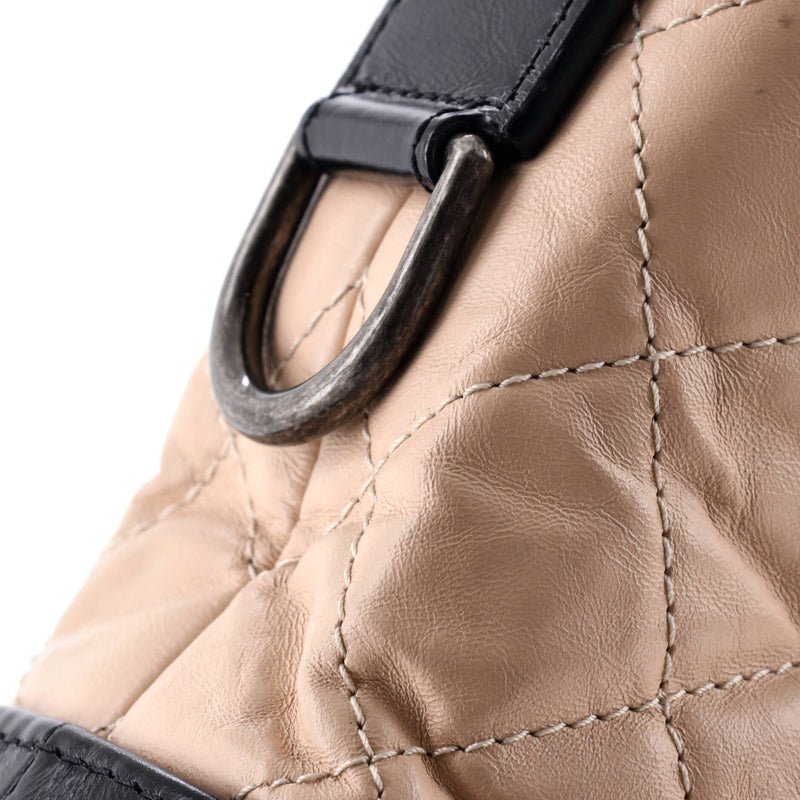 Gabrielle Hobo With Logo Handle Quilted