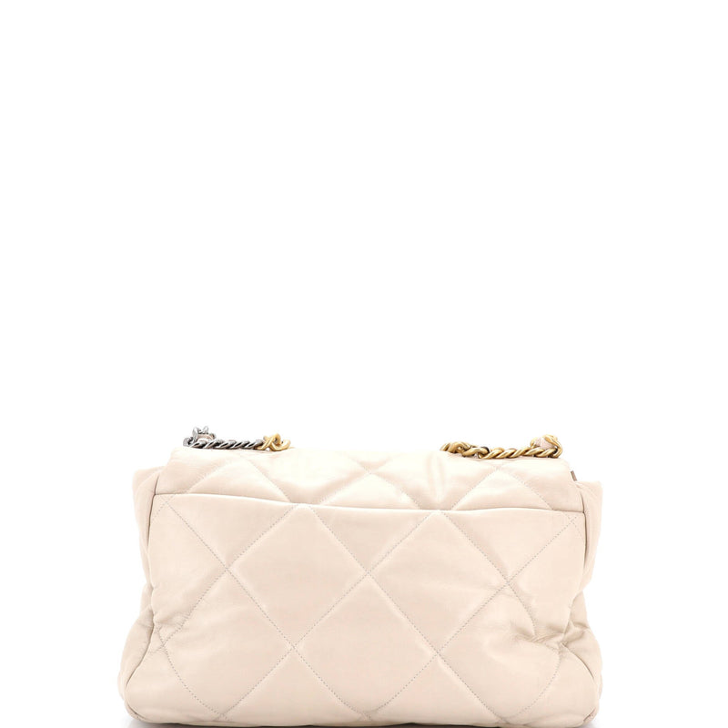 19 Flap Bag Quilted Leather Maxi