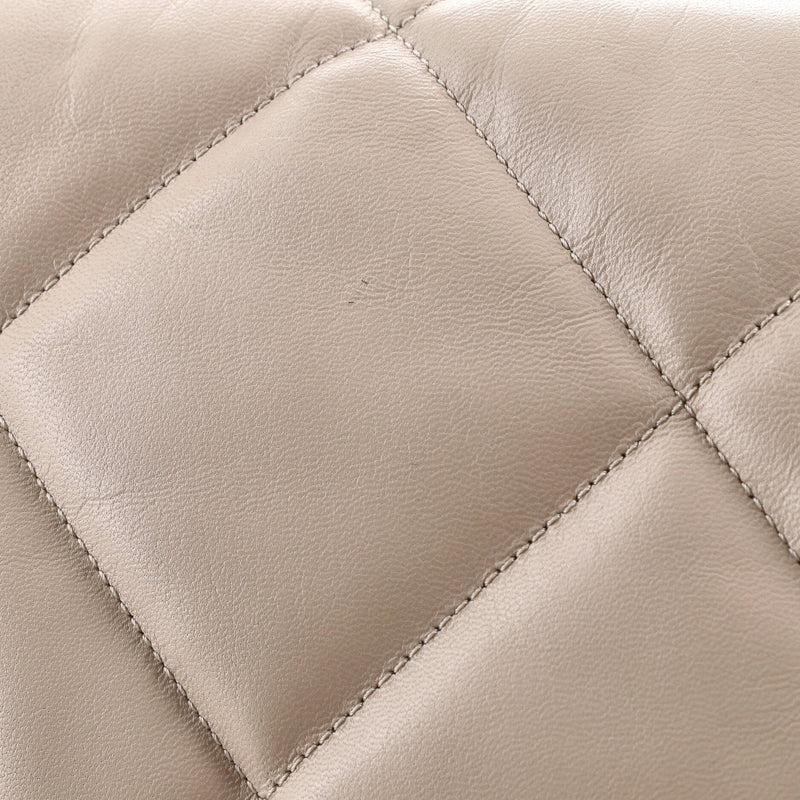 19 Flap Bag Quilted Leather Maxi