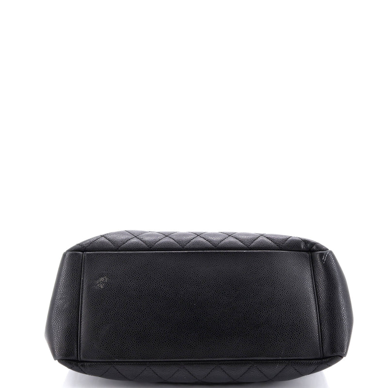 Grand Shopping Tote Quilted Caviar