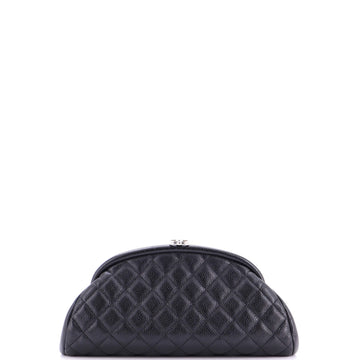 Timeless Clutch Quilted Caviar