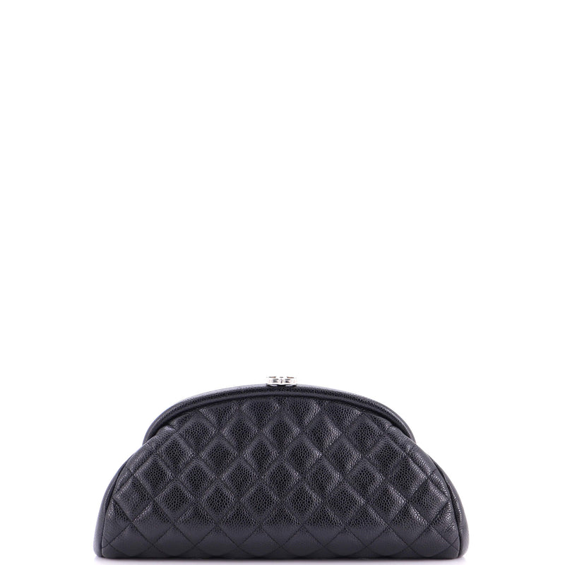 Timeless Clutch Quilted Caviar