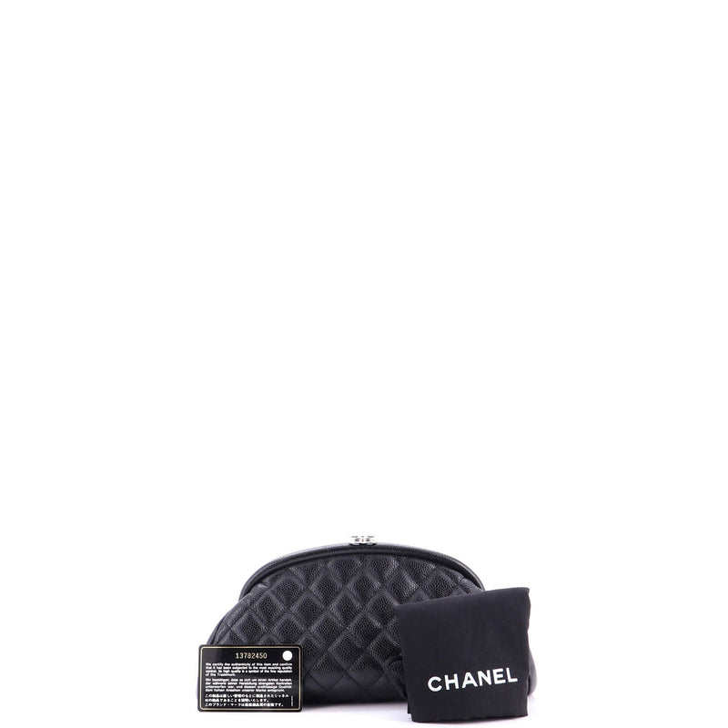 Timeless Clutch Quilted Caviar