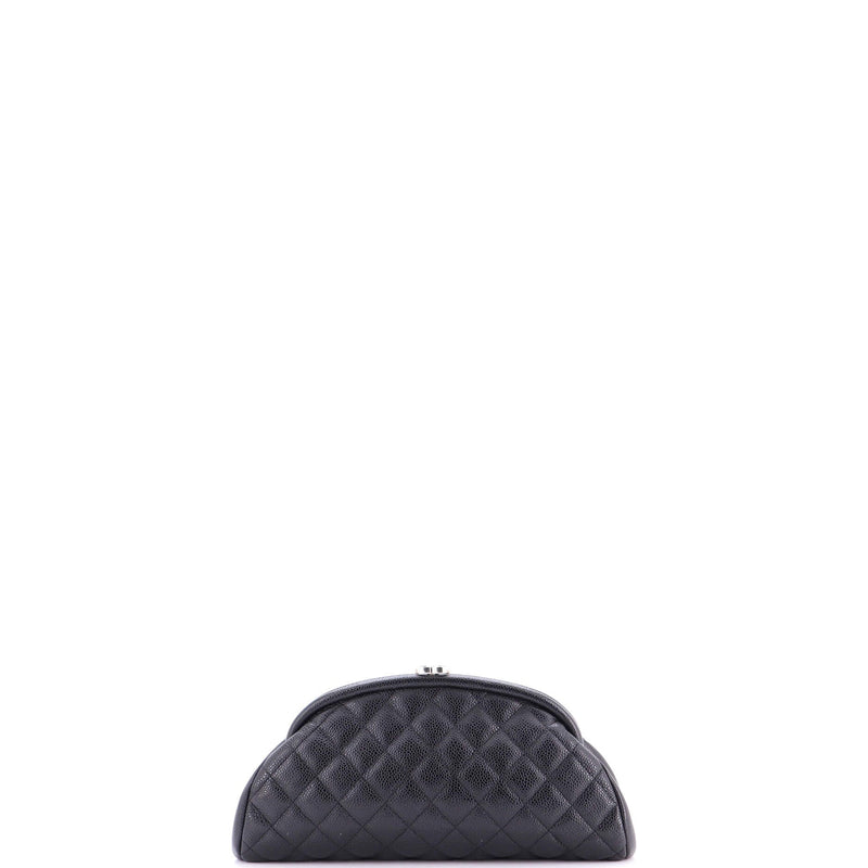Timeless Clutch Quilted Caviar