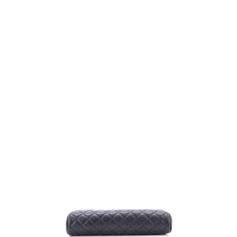 Timeless Clutch Quilted Caviar