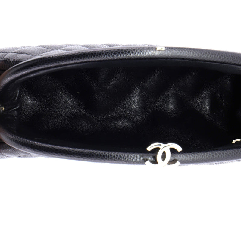 Timeless Clutch Quilted Caviar
