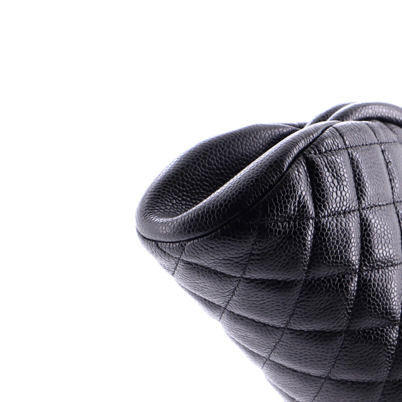 Timeless Clutch Quilted Caviar