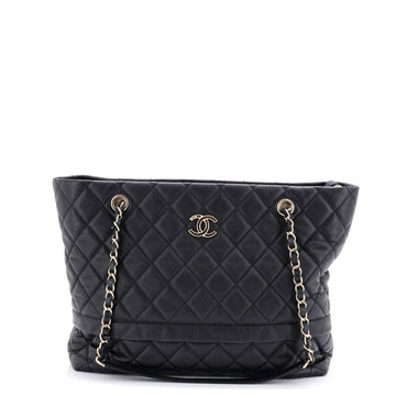 Rolled Up Tote Quilted Caviar