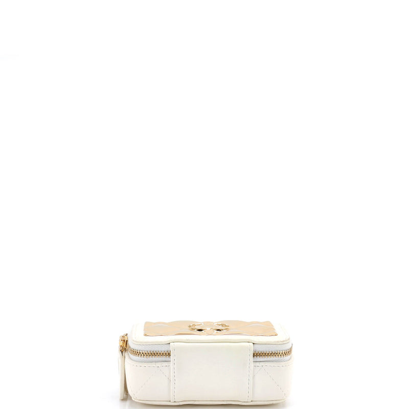 Golden Plate Zip Around Vanity Case With