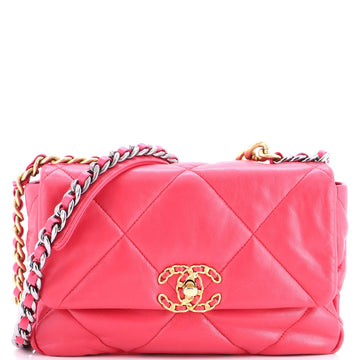 19 Flap Bag Quilted Leather Medium