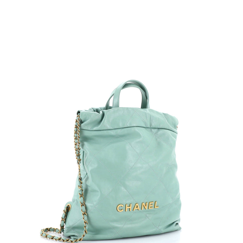 22 Chain Backpack Quilted Calfskin