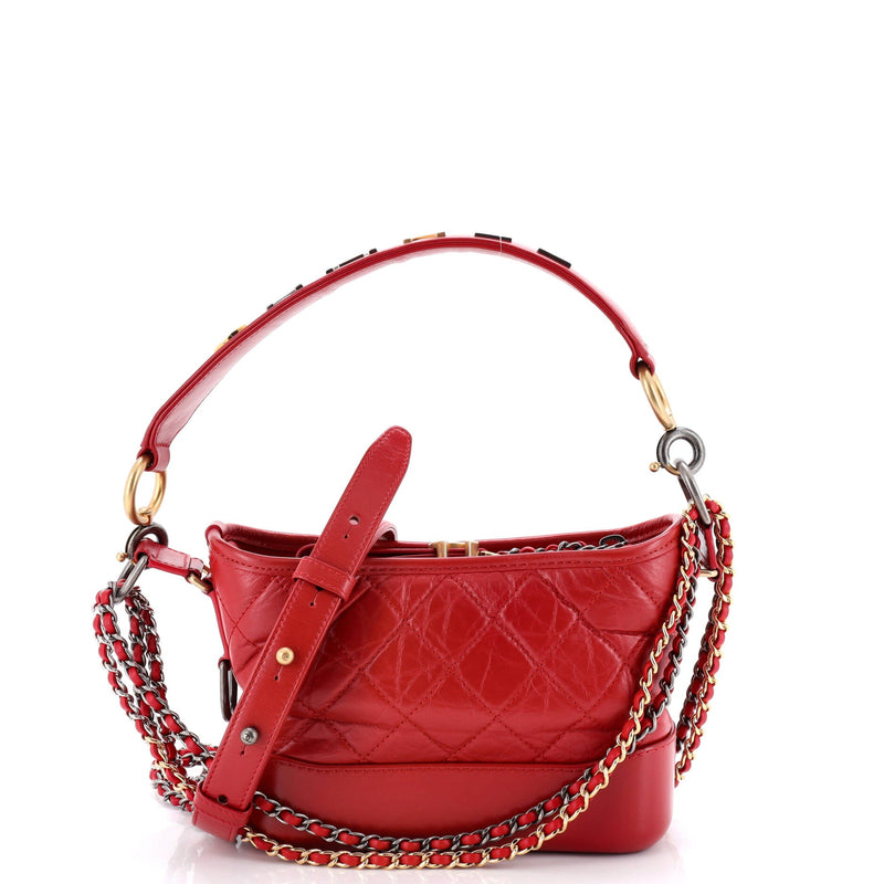 Gabrielle Hobo With Logo Handle Quilted