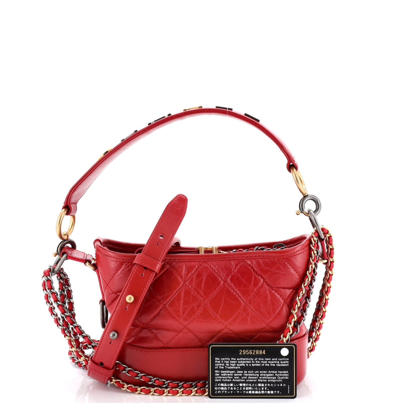 Gabrielle Hobo With Logo Handle Quilted