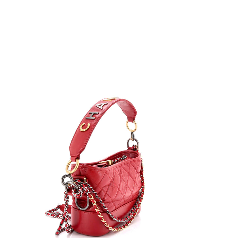 Gabrielle Hobo With Logo Handle Quilted