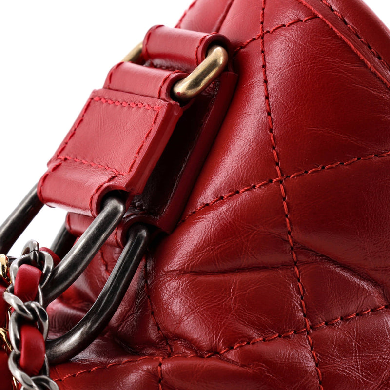Gabrielle Hobo With Logo Handle Quilted