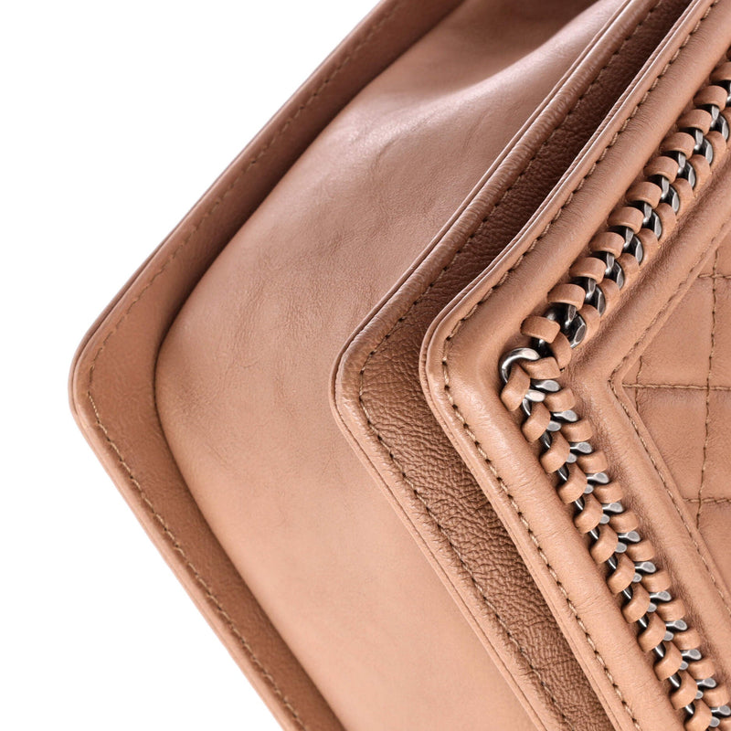 Chain Handle Boy Flap Bag Quilted