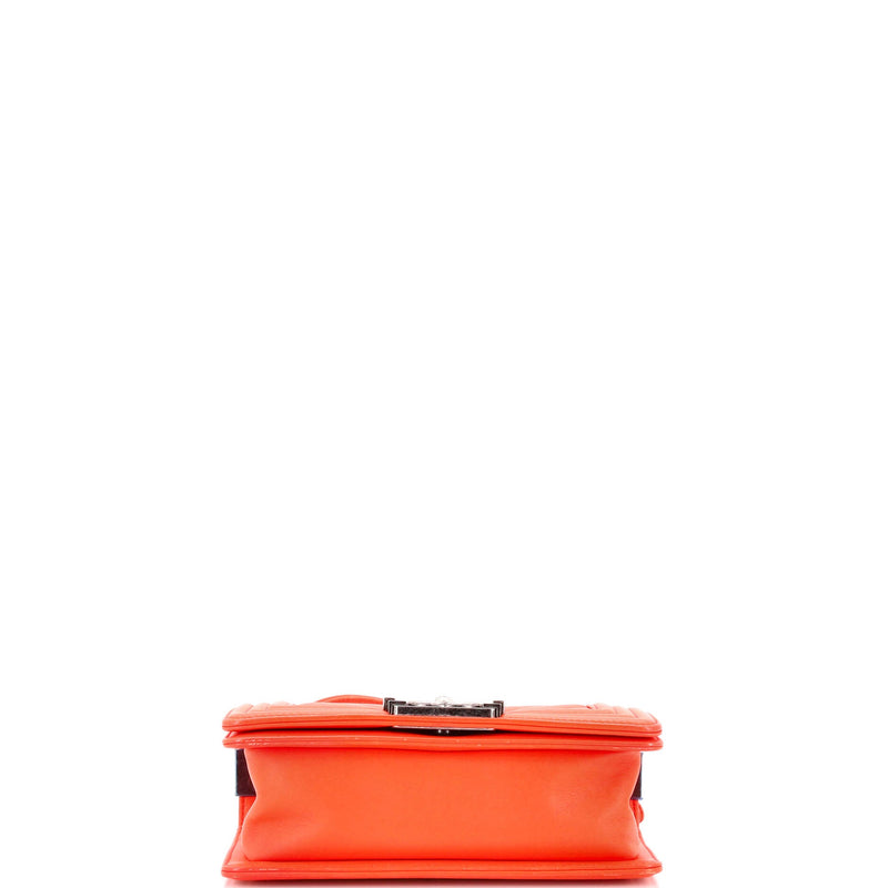 Boy Flap Bag Chevron Calfskin Small