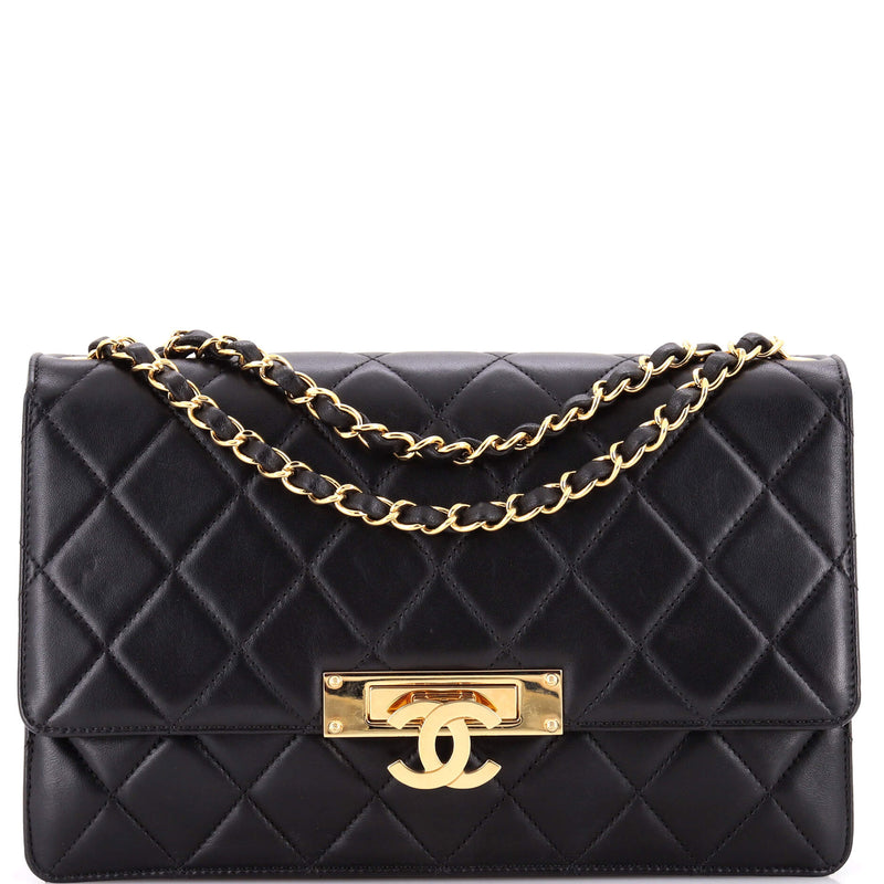 Golden Class Flap Bag Quilted Lambskin