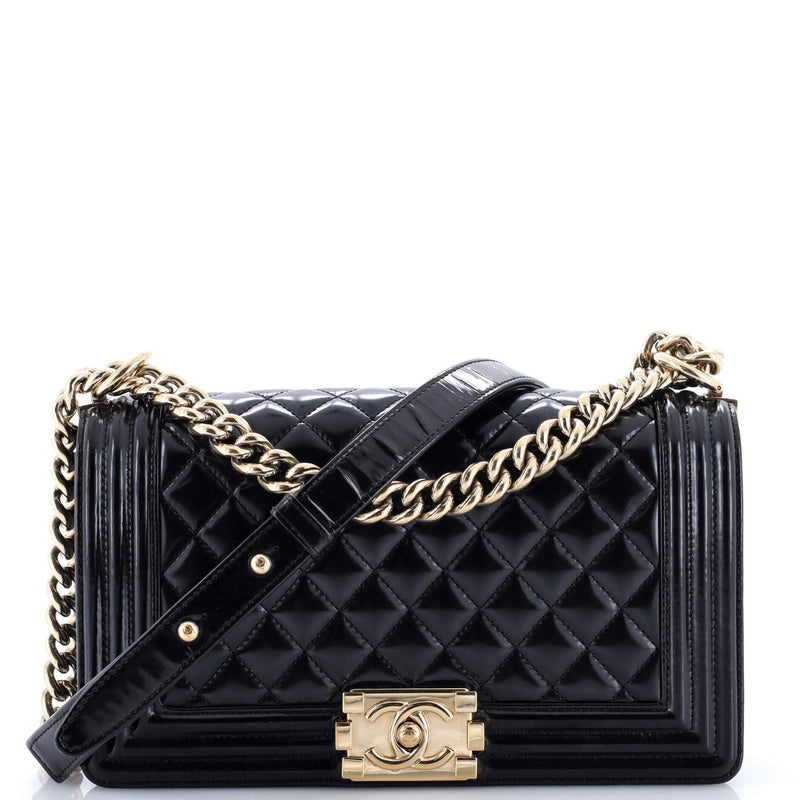 Boy Flap Bag Quilted Iridescent Glazed