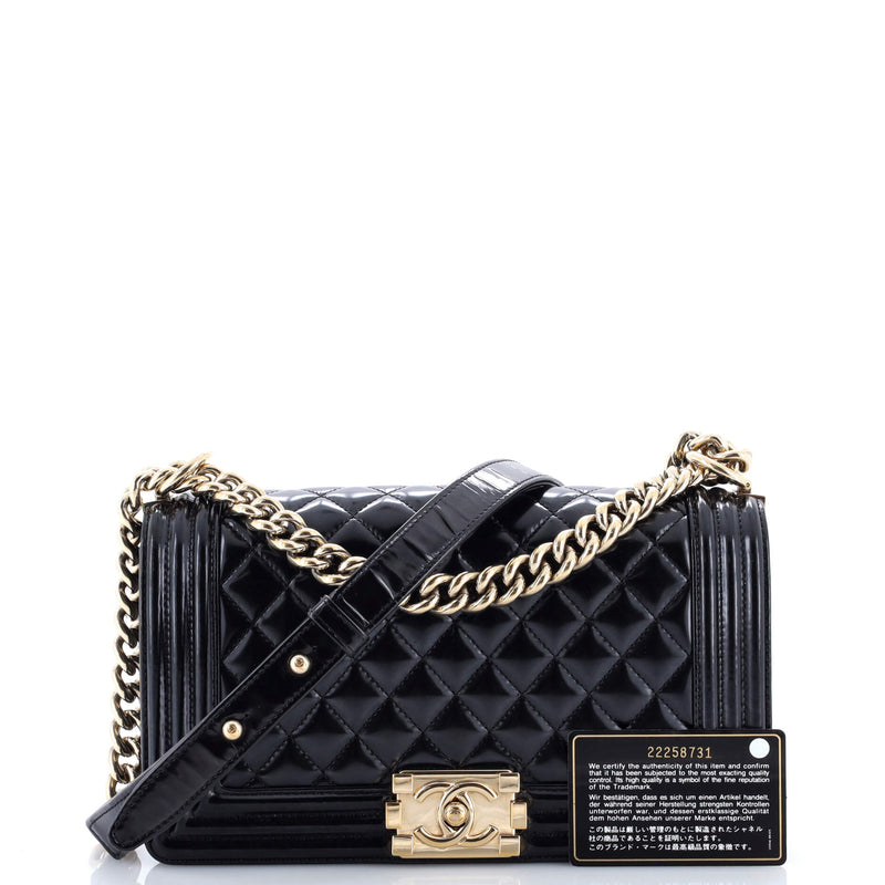 Boy Flap Bag Quilted Iridescent Glazed