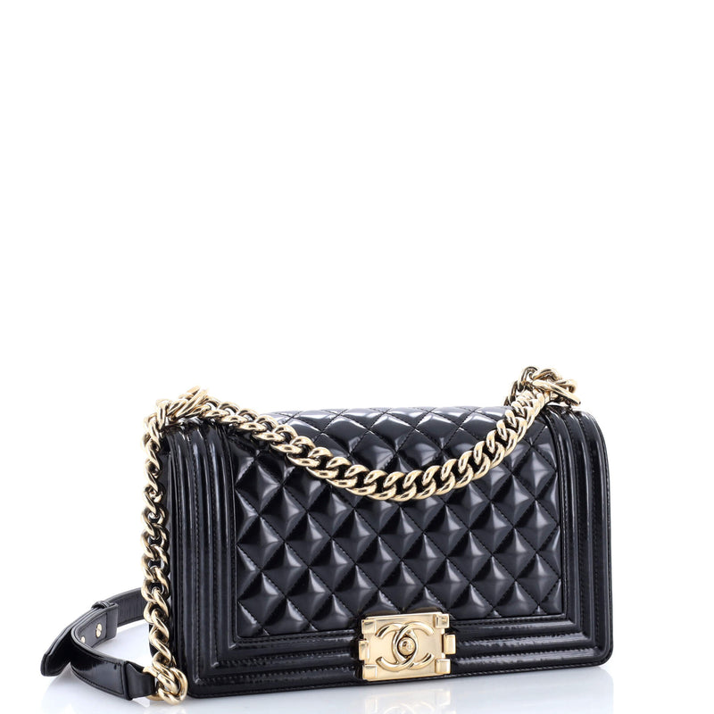 Boy Flap Bag Quilted Iridescent Glazed