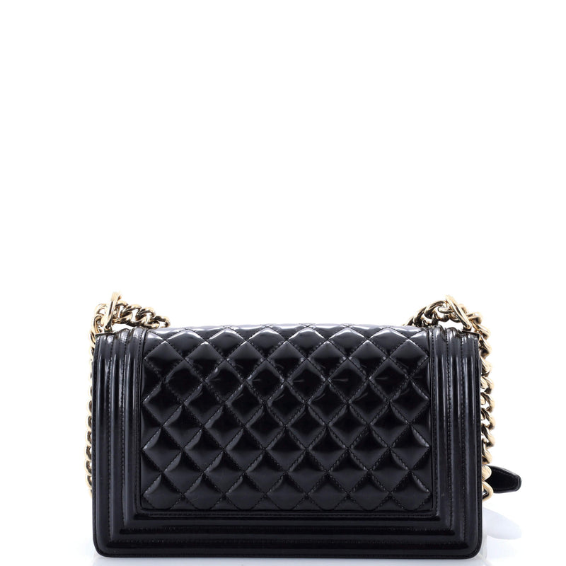 Boy Flap Bag Quilted Iridescent Glazed