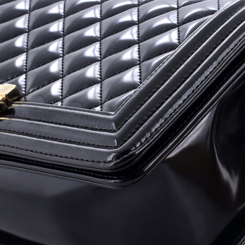 Boy Flap Bag Quilted Iridescent Glazed