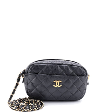 Chanel Camera Case Bag Quilted Caviar