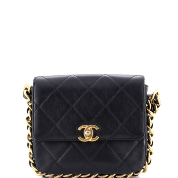 Framing Chain Flap Bag Quilted Calfskin
