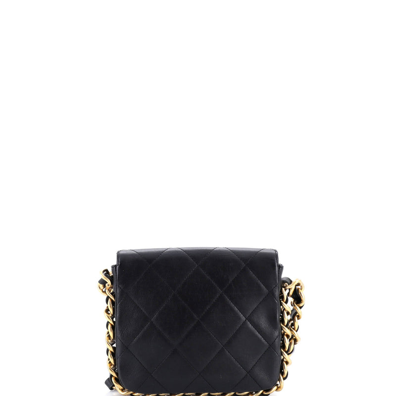 Framing Chain Flap Bag Quilted Calfskin