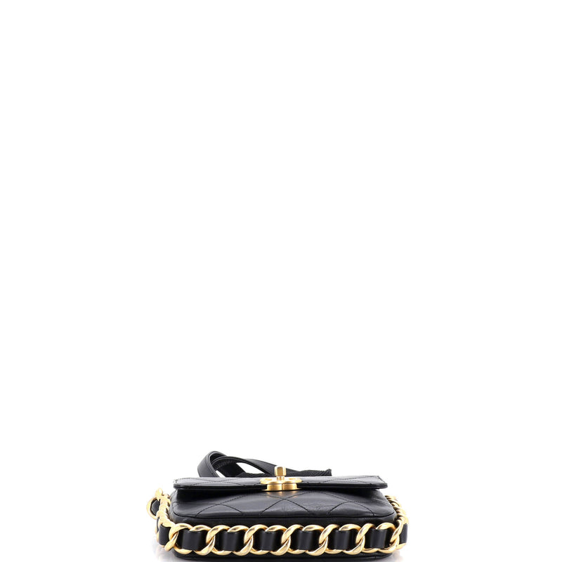 Framing Chain Flap Bag Quilted Calfskin