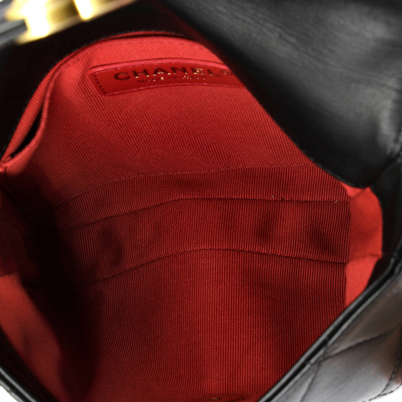 Framing Chain Flap Bag Quilted Calfskin