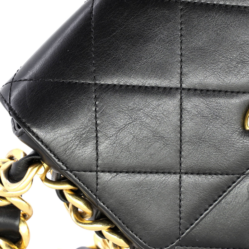Framing Chain Flap Bag Quilted Calfskin