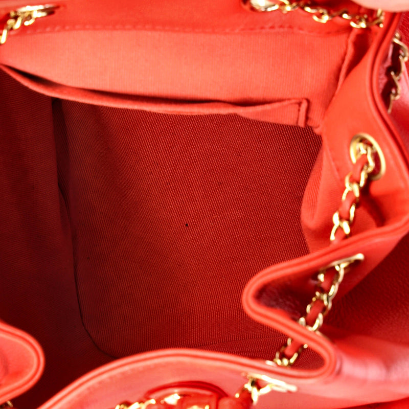 Duma Drawstring Backpack Quilted Leather