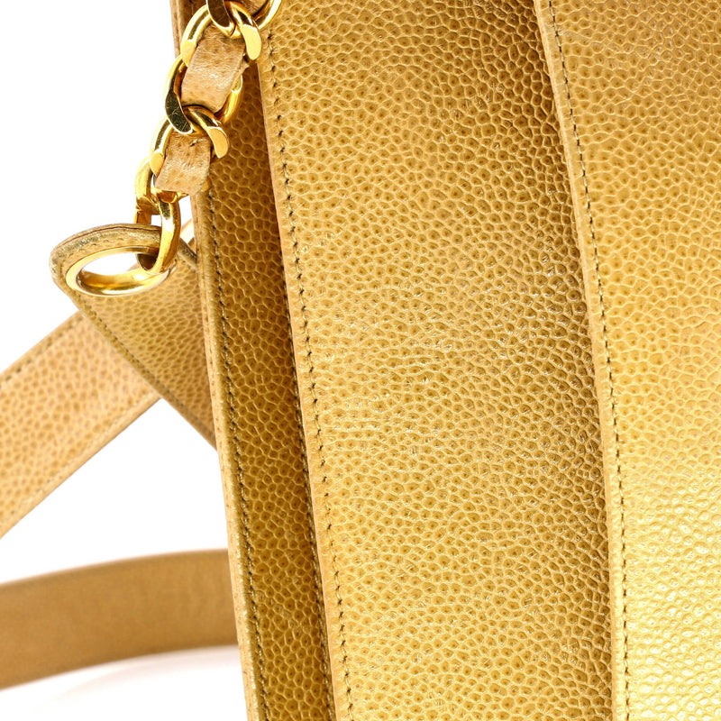 Vintage Metal Cc Shoulder Bag Caviar