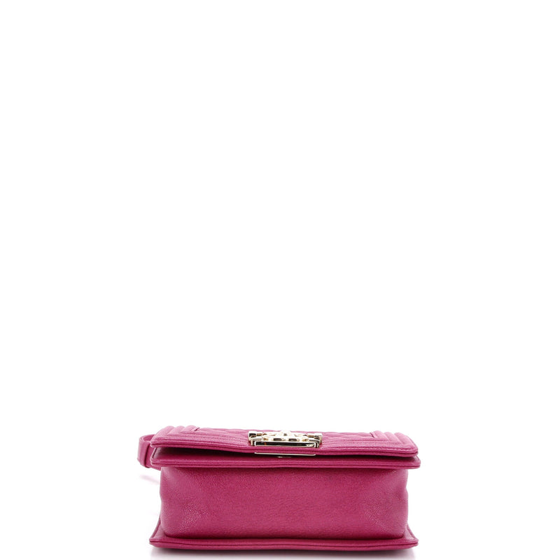 Boy Flap Bag Quilted Caviar Small