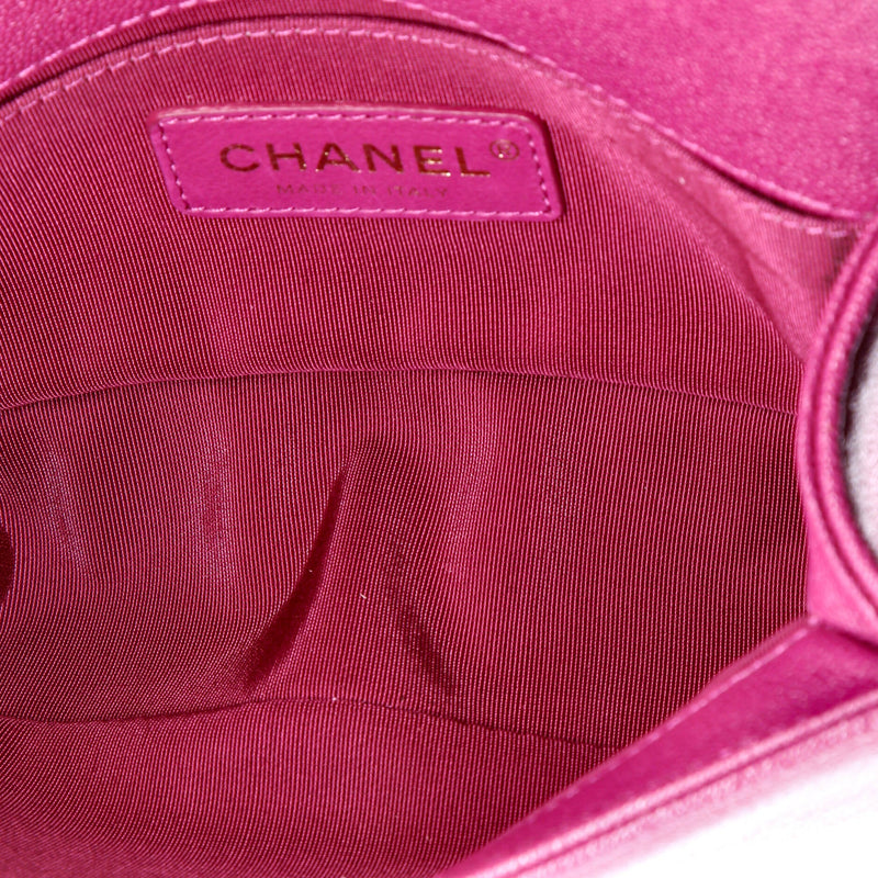 Boy Flap Bag Quilted Caviar Small