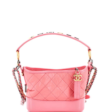 Gabrielle Hobo With Logo Handle Quilted