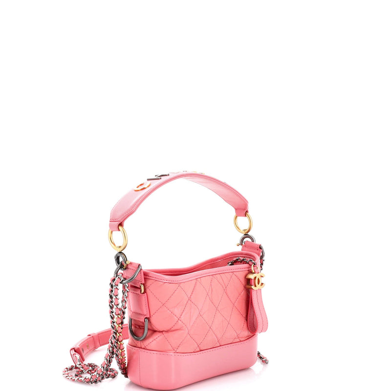 Gabrielle Hobo With Logo Handle Quilted