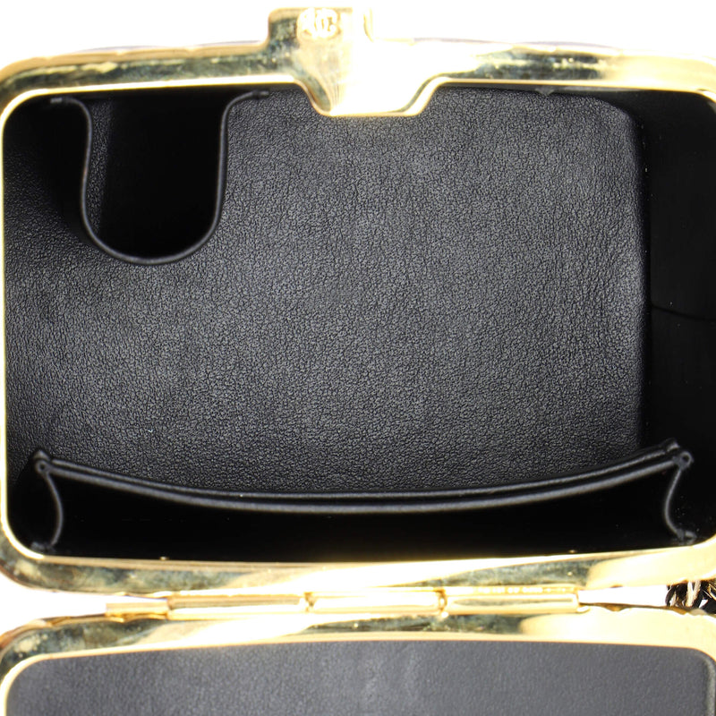 Lock Frame Vanity Case With Chain