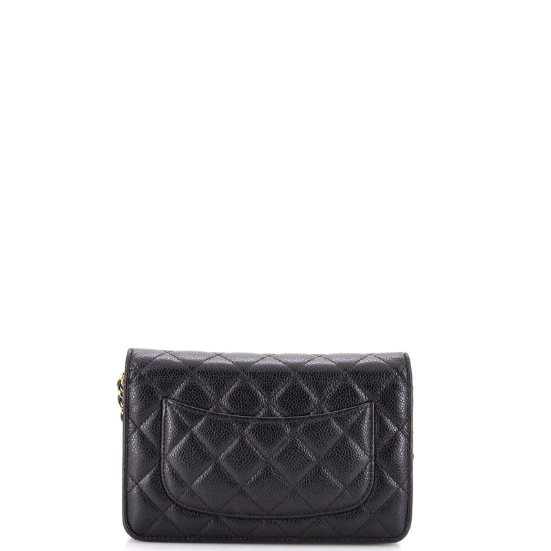 Wallet On Chain Quilted Caviar