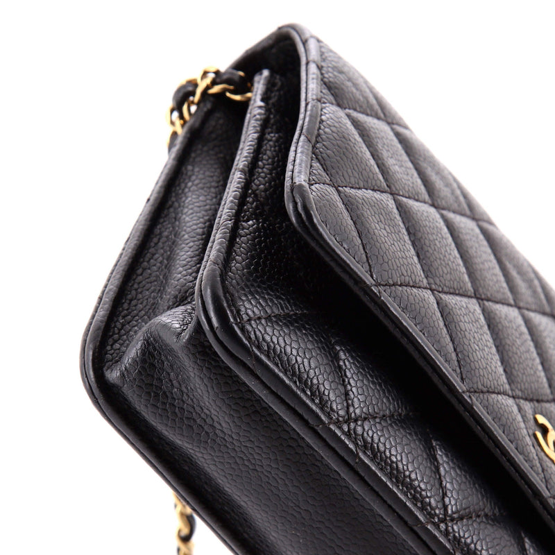 Wallet On Chain Quilted Caviar