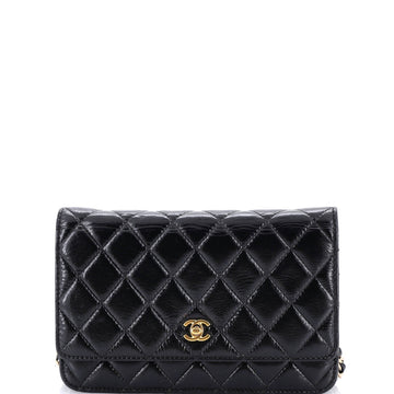 Pearl Charm Wallet On Chain Quilted
