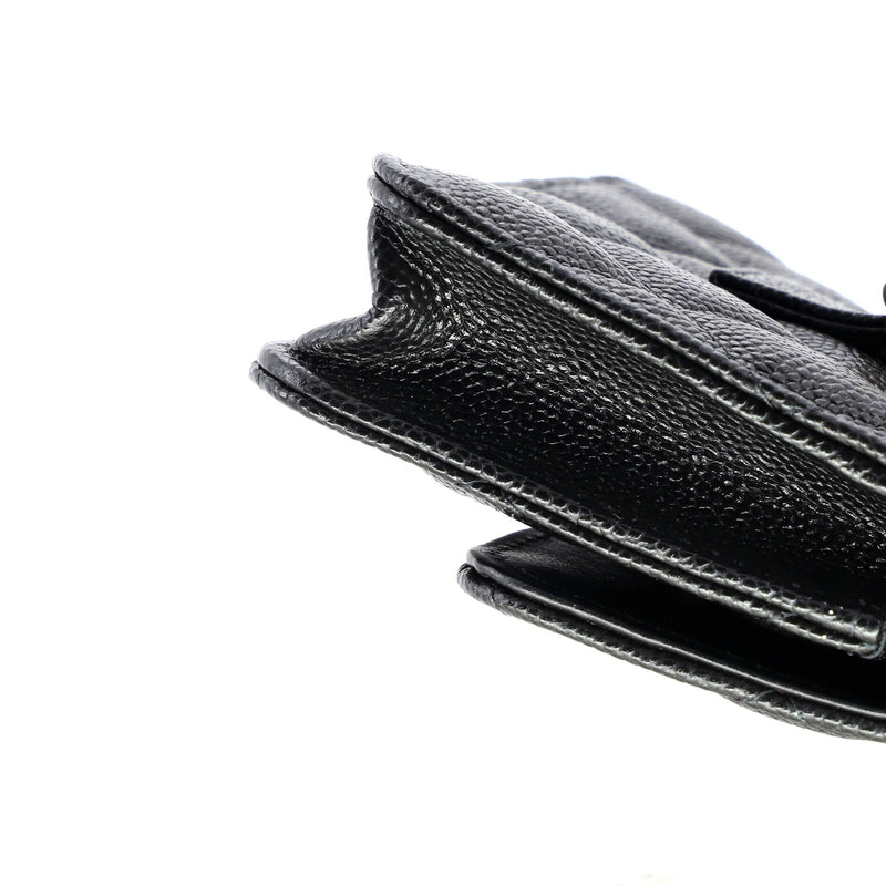 Cc Bow Belt Bag Quilted Caviar Mini