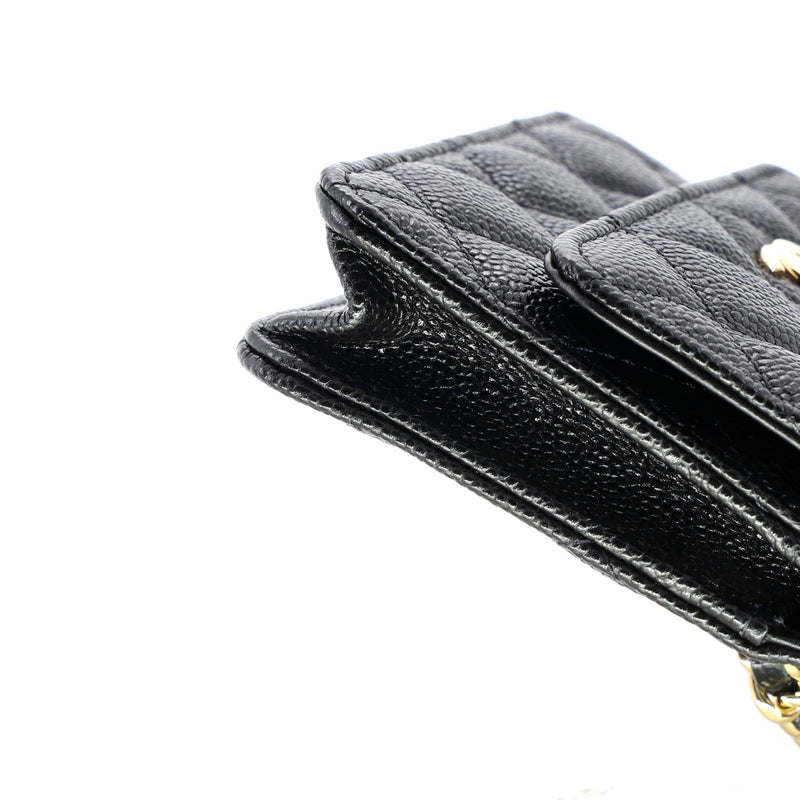 Cc Bow Belt Bag Quilted Caviar Mini