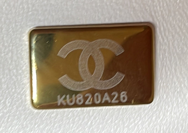 Crystal Chain Flap Top Handle Bag