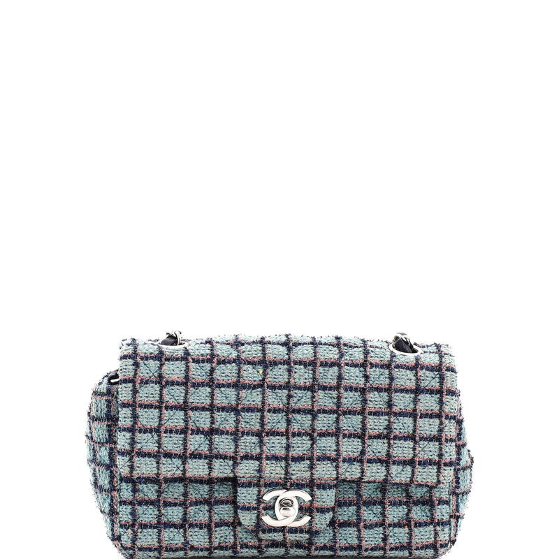 Classic Single Flap Bag Quilted Tweed