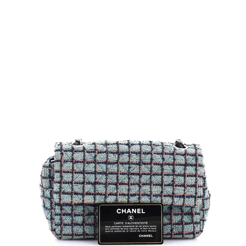 Classic Single Flap Bag Quilted Tweed